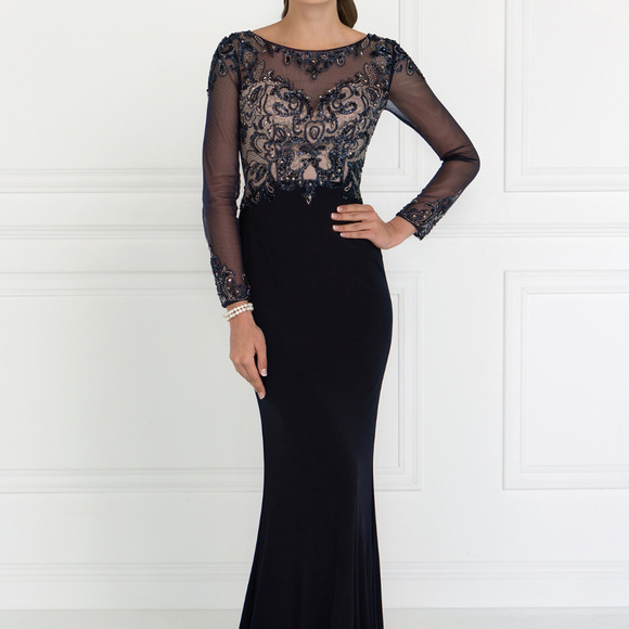 Illusion Sweetheart Mermaid Long Dress GL1506